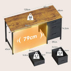 Computer Desk with Drawers Office Storage