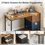 Computer Desk with Drawers Office Storage