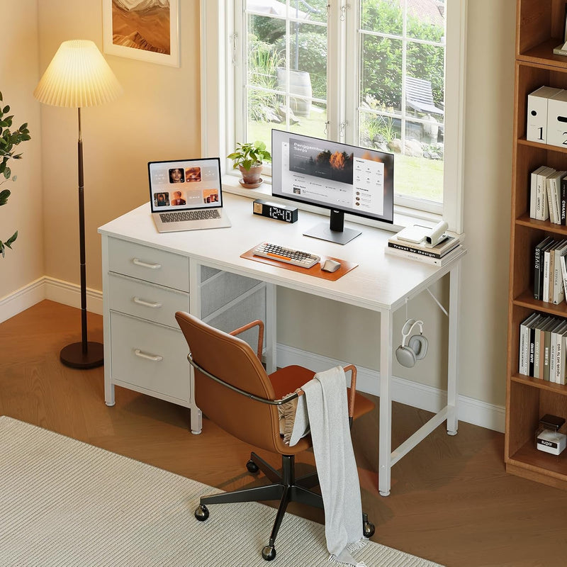 Computer Desk with Drawers Office Storage