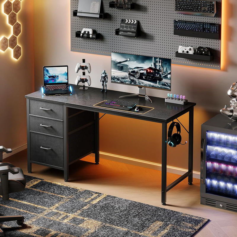 Computer Desk with Drawers Office Storage