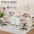 Computer Desk with Drawers Office Storage