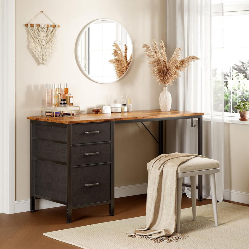 Computer Desk with Drawers Office Storage