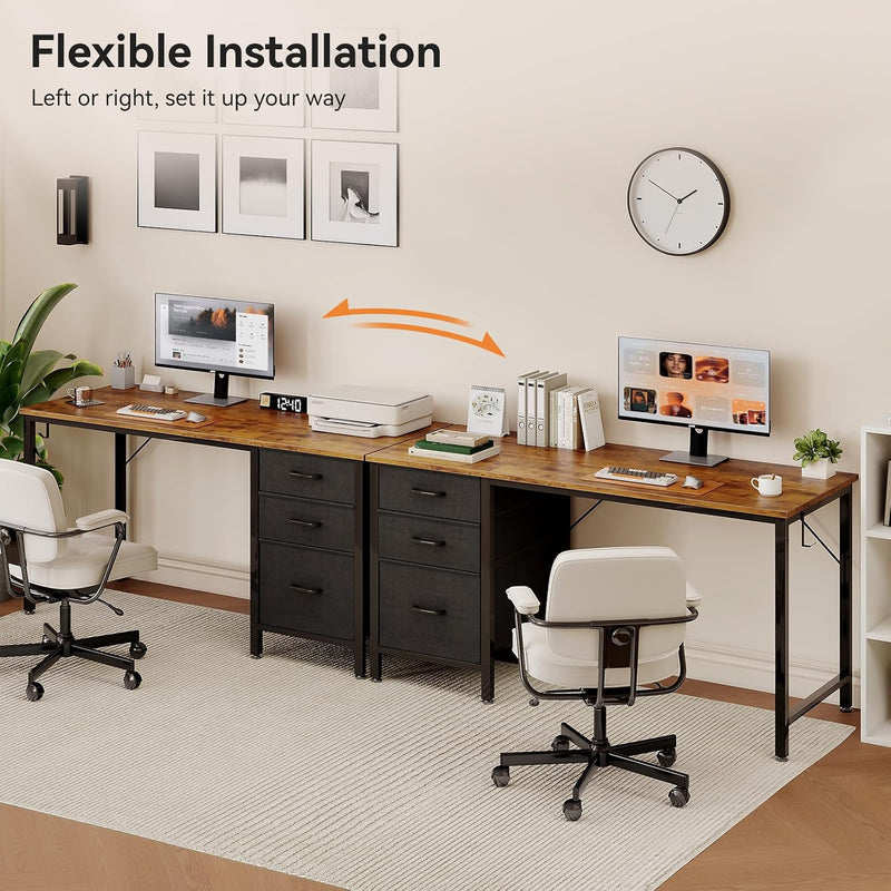 Computer Desk with Drawers Office Storage