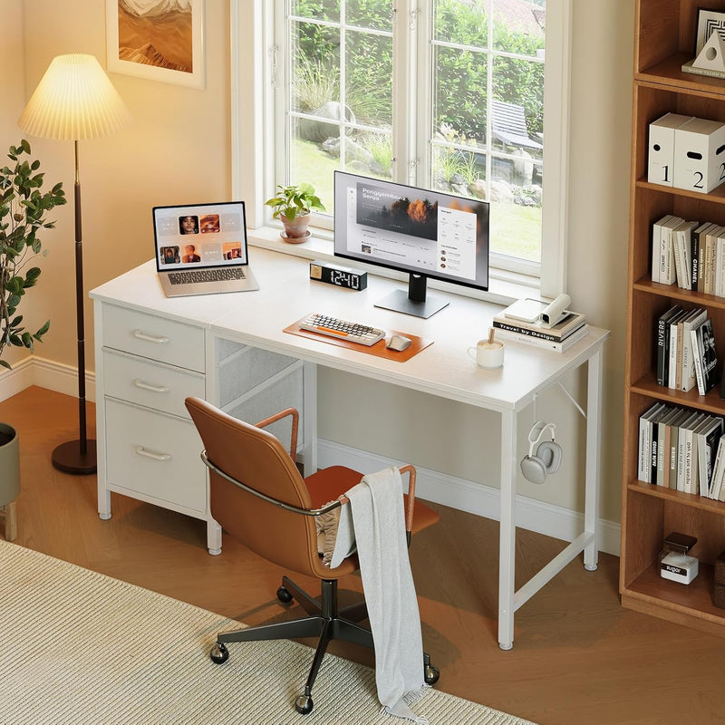 Computer Desk with Drawers Office Storage