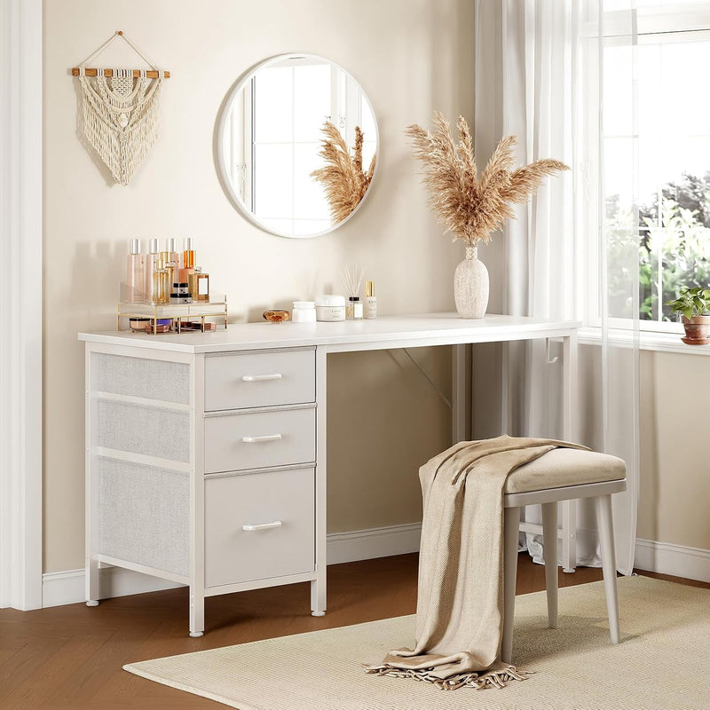 Computer Desk with Drawers Office Storage