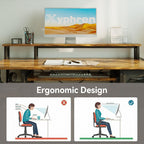 Computer Desk with Drawers Power Outlets Office