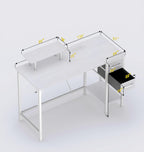 Computer Desk with Drawers Power Outlets Office