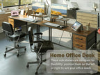 Computer Desk with Drawers Power Outlets Office