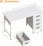 Computer Desk with Drawers Reversible Office