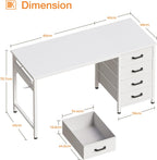 Computer Desk with Drawers Reversible Office