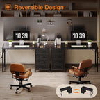 Computer Desk with Drawers Reversible Office