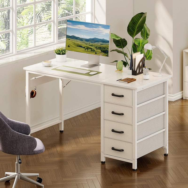 Computer Desk with Drawers Reversible Office