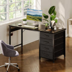 Computer Desk with Drawers Reversible Office