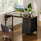 Computer Desk with Drawers Reversible Office