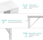 Computer Desk with Fabric Drawers 120CM Reversible Study