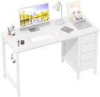 Computer Desk with Fabric Drawers 120CM Reversible Study