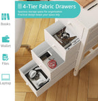 Computer Desk with Fabric Drawers 120CM Reversible Study