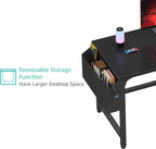 Computer Desk with Fabric File Drawers 120CM Reversible
