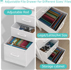 Computer Desk with Fabric File Drawers 120CM Reversible