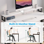 Computer Desk with Full Monitor Stand