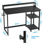 Computer Desk with Full Monitor Stand 120CM