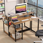 Computer Desk with Full Monitor Stand 100CM