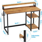 Computer Desk with Full Monitor Stand 100CM