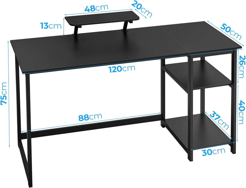 Office Desk with Monitor Stand