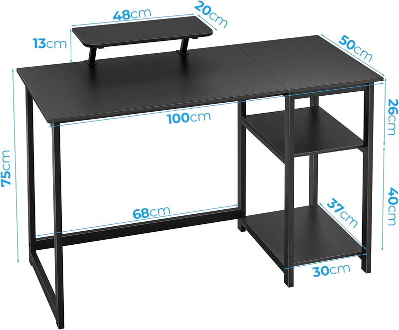 Office Desk with Monitor Stand