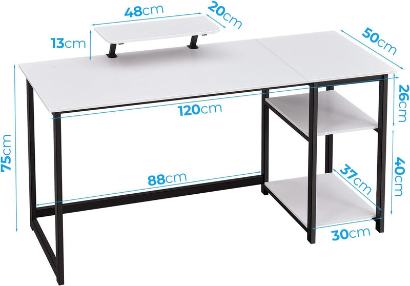 Office Desk with Monitor Stand