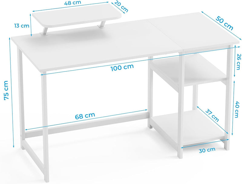 Office Desk with Monitor Stand