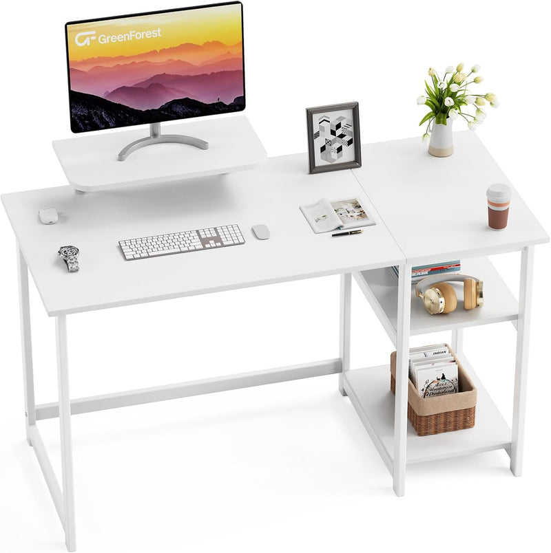Office Desk with Monitor Stand