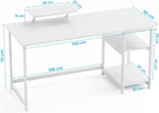 Computer Desk with Monitor Stand Office Reversible