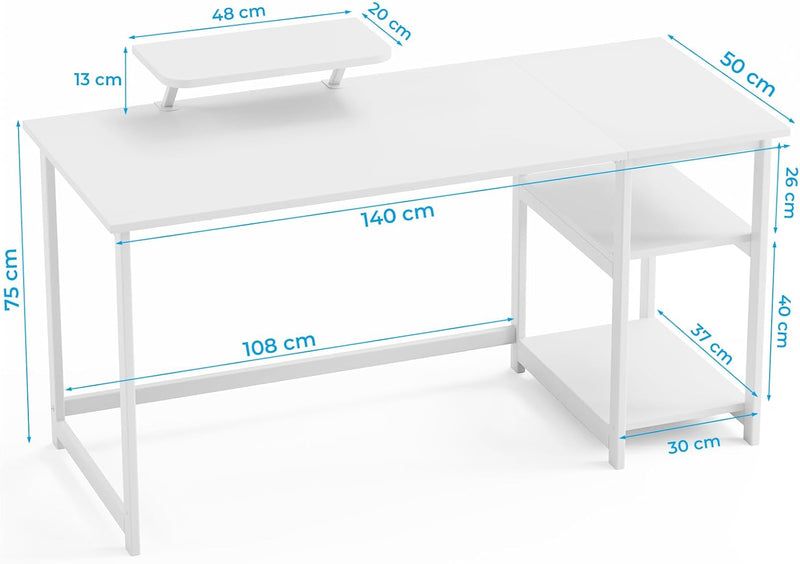 Office Desk with Monitor Stand