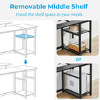 Computer Desk with Monitor Stand Office Reversible