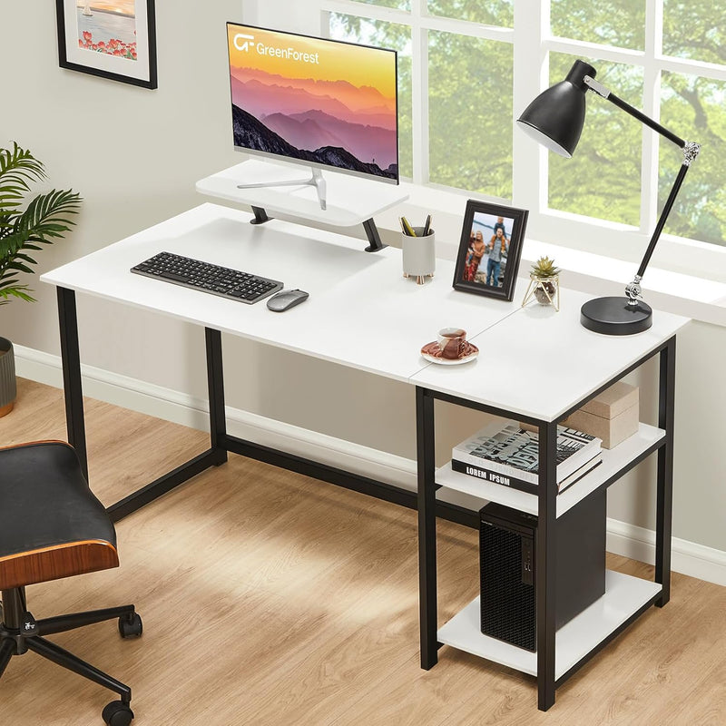 Office Desk with Monitor Stand