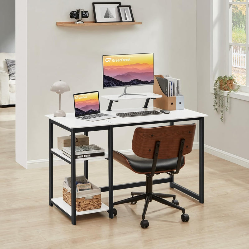 Office Desk with Monitor Stand