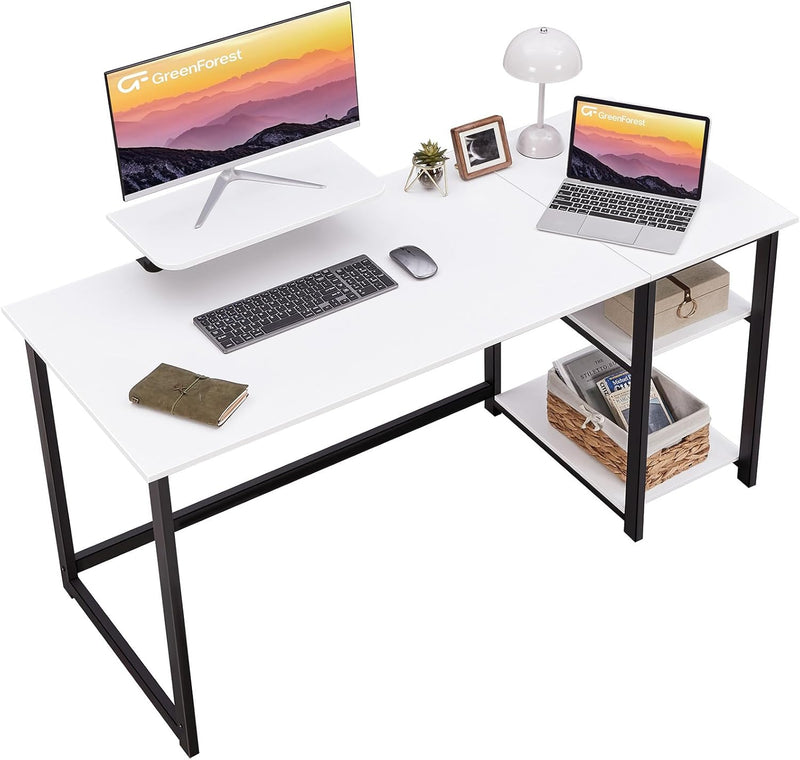Office Desk with Monitor Stand