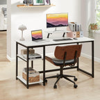 Computer Desk with Monitor Stand Office Reversible