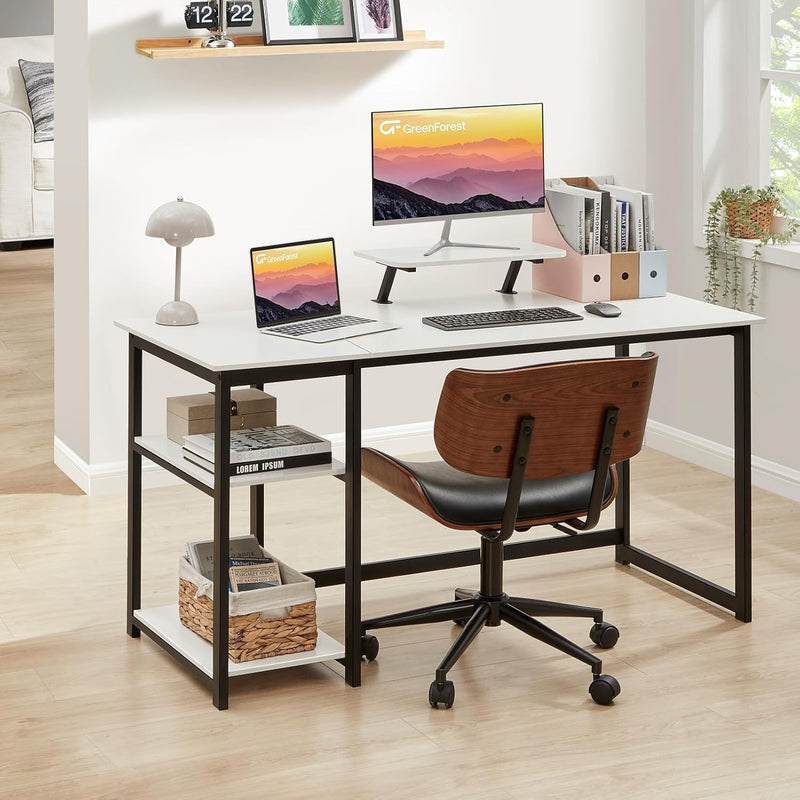 Office Desk with Monitor Stand