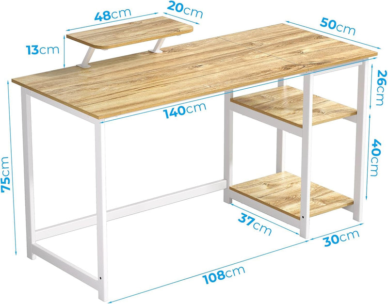 Office Desk with Monitor Stand