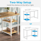 Office Desk with Monitor Stand