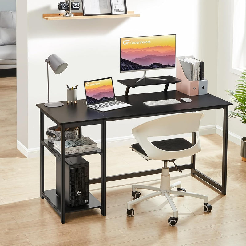 Office Desk with Monitor Stand