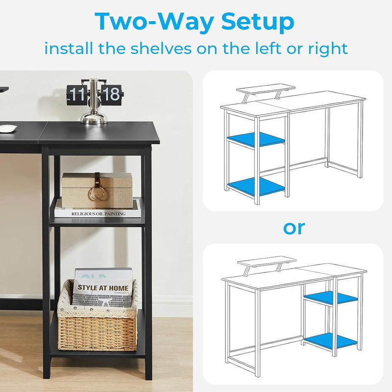 Office Desk with Monitor Stand