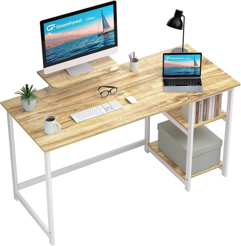 Office Desk with Monitor Stand