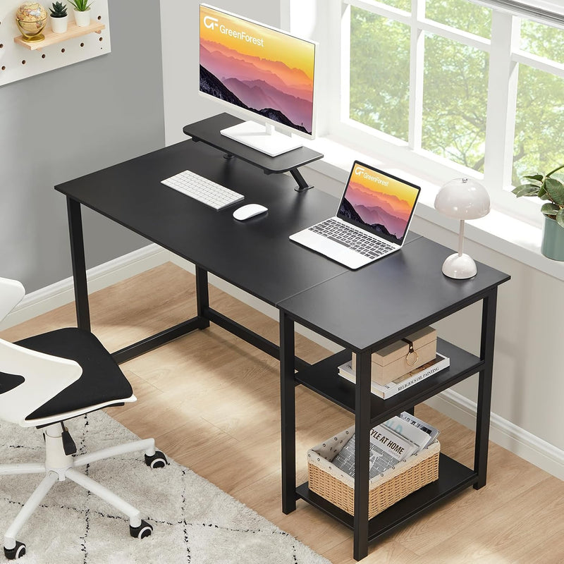 Office Desk with Monitor Stand