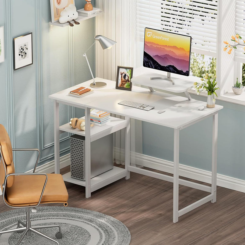 Office Desk with Monitor Stand