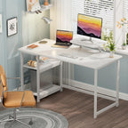 Computer Desk with Monitor Stand Office Reversible