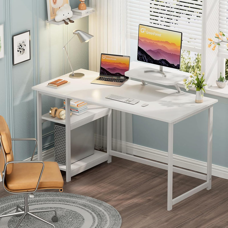 Office Desk with Monitor Stand