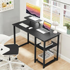 Computer Desk with Monitor Stand Office Reversible